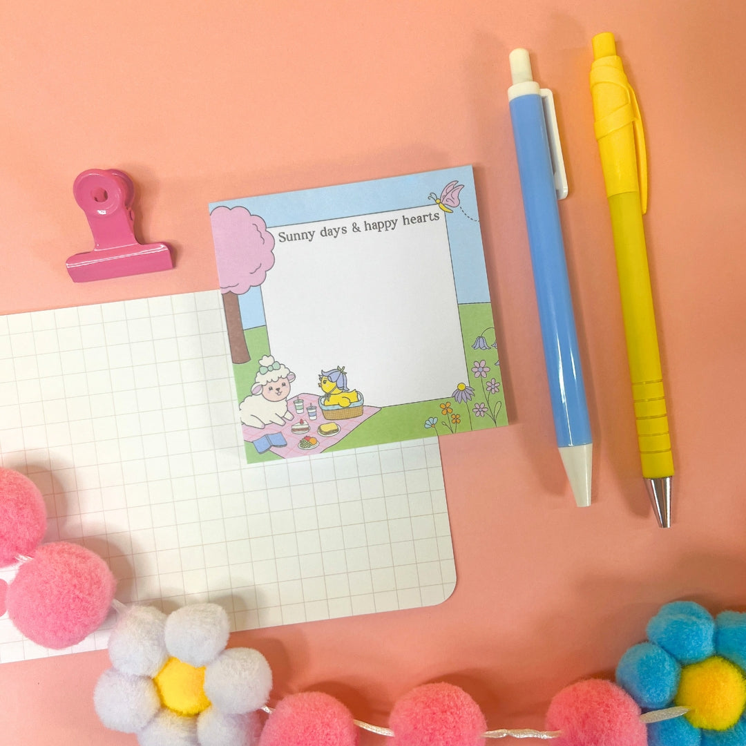 Sunny Days & Happy Hearts Sticky Notes