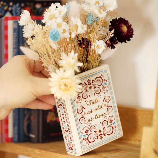 Mini Ceramic Book Vase - Tale As Old As Time