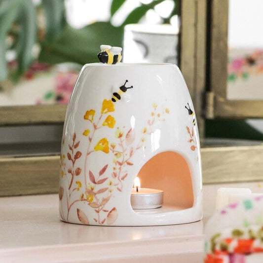 Terracotta Floral Wax Burner - Forever After Collective