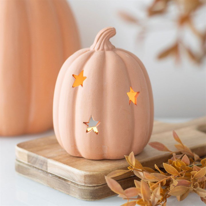 Terracotta Pumpkin Tealight Holder - Forever After Boutique