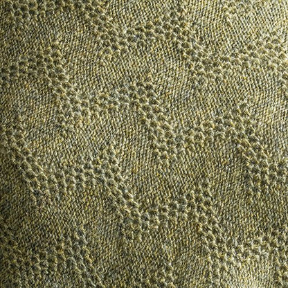 Textured Waves Women's Merino Wool Poncho. Green Melange Poncho. - Forever After Boutique