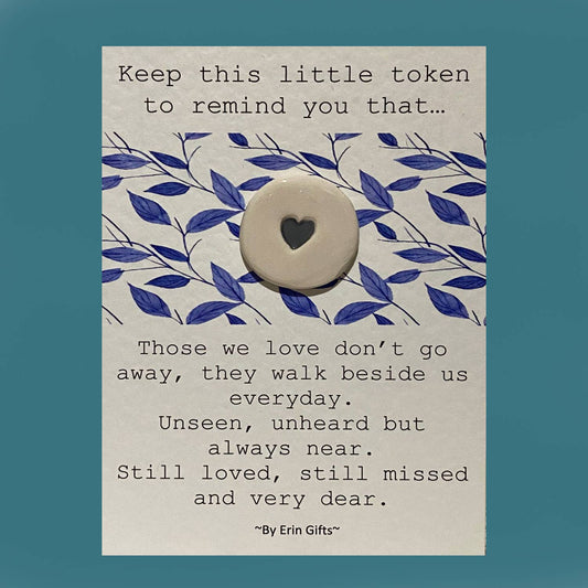 Those we Love... Ceramic Pocket Token Pocket Hug and Card - Forever After Boutique