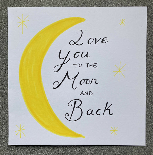 love you to the moon and back card