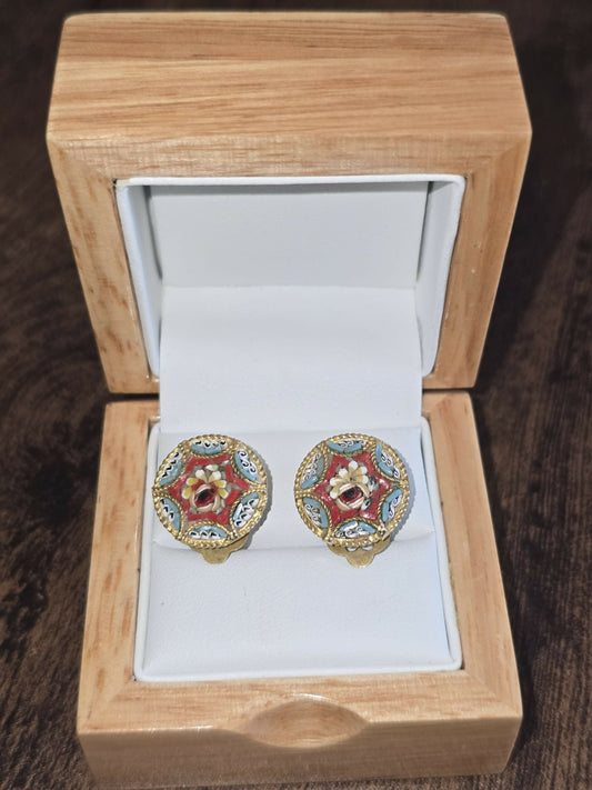 Vintage Italian Micro Mosaic Earrings - Forever After Boutique