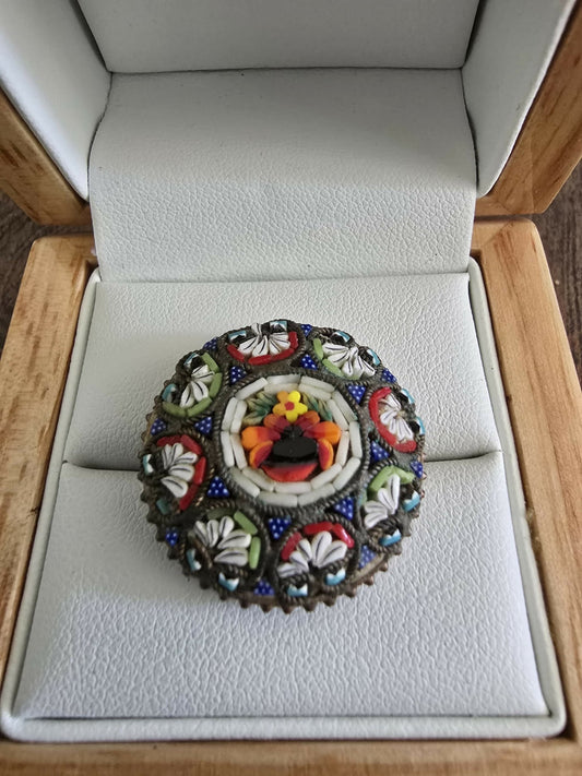 Vintage Micro Mosaic Brooch - Forever After Boutique