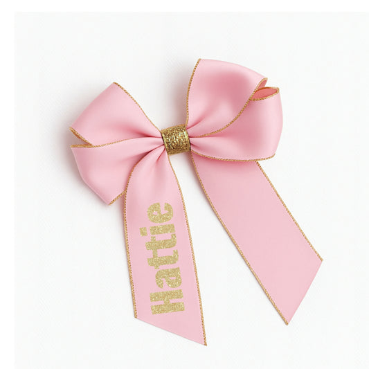 Glitter edging hair bow
