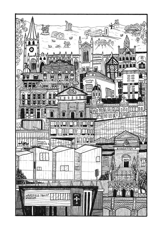 Wakefield Mounted Print A4 - Forever After Boutique