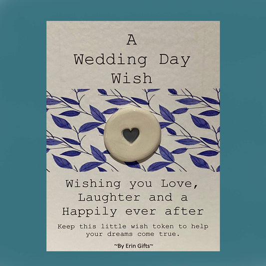Wedding Wish Ceramic Pocket Token Pocket Hug and Card - Forever After Boutique