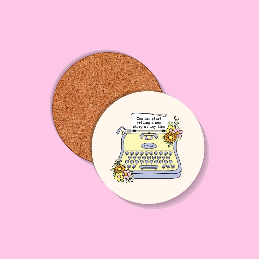 Write a New Story Coaster