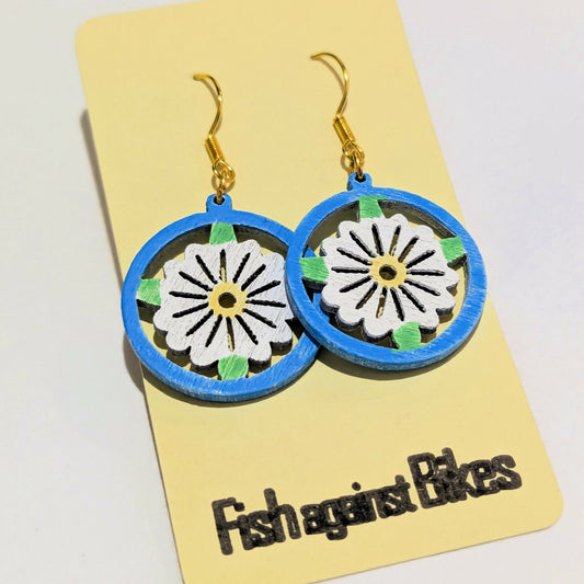 Yorkshire rose earrings