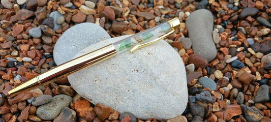 SEA GLASS FILLED BALLPOINT PEN