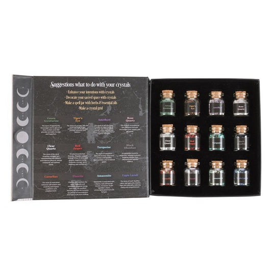Crystals for Spells: 12 crystal spell bottles gift set - Forever After Collective