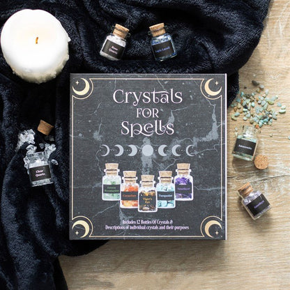 Crystals for Spells: 12 crystal spell bottles gift set - Forever After Collective