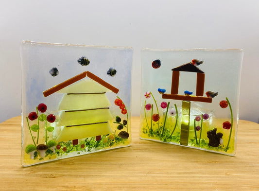 Fused glass Beehive or Bird Table fused Tea light holder Saturday 18th May 13:00 - 14.30 - Forever After Collective