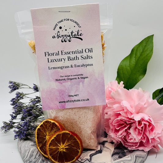 Luxury Floral Bath Salts - Lemongrass and Eucalyptus - Forever After Collective