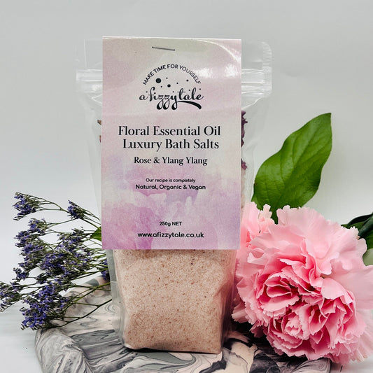 Luxury Floral Bath Salts - Rose and Ylang Ylang - Forever After Collective