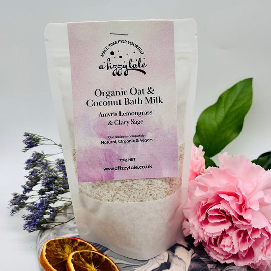 Organic Oat and Coconut Bath Milk: Amyris, Lemongrass and Clary Sage - Forever After Collective