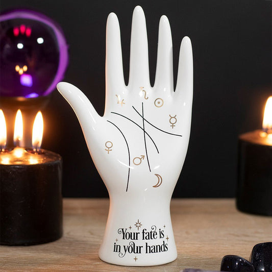 The Fortune Teller Palmistry Hand Ceramic Ornament - Forever After Collective